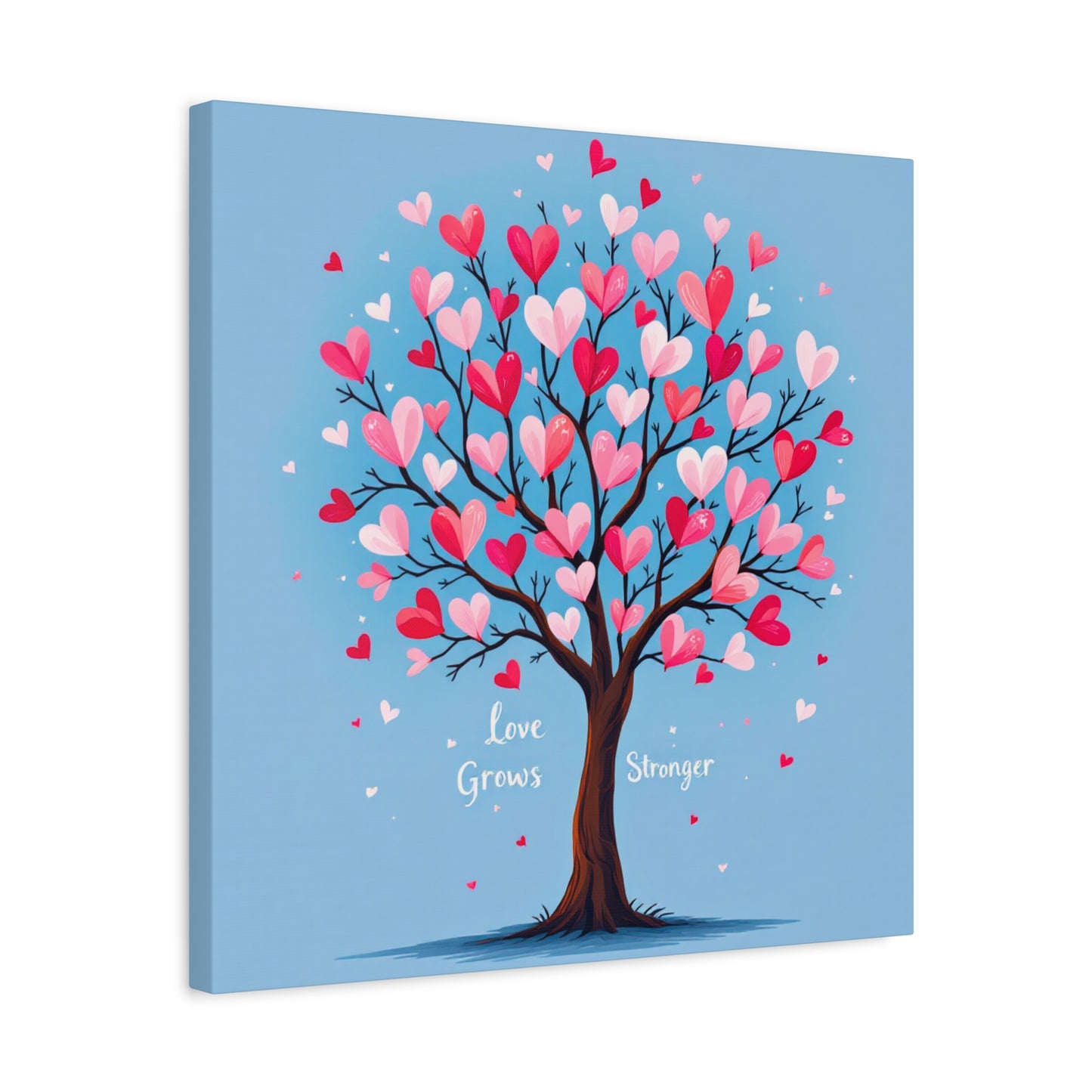 Love Grows Stronger – Heart Tree Canvas Art