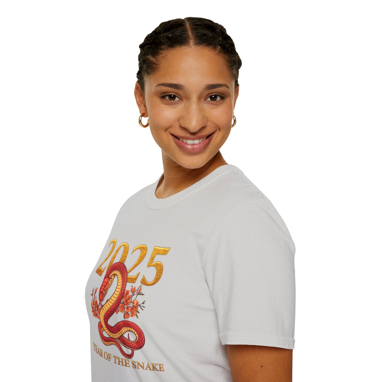 Gildan 64000 Unisex Softstyle Short-sleeve Tee | 2025 Year of the Snake Chinese New Year Design