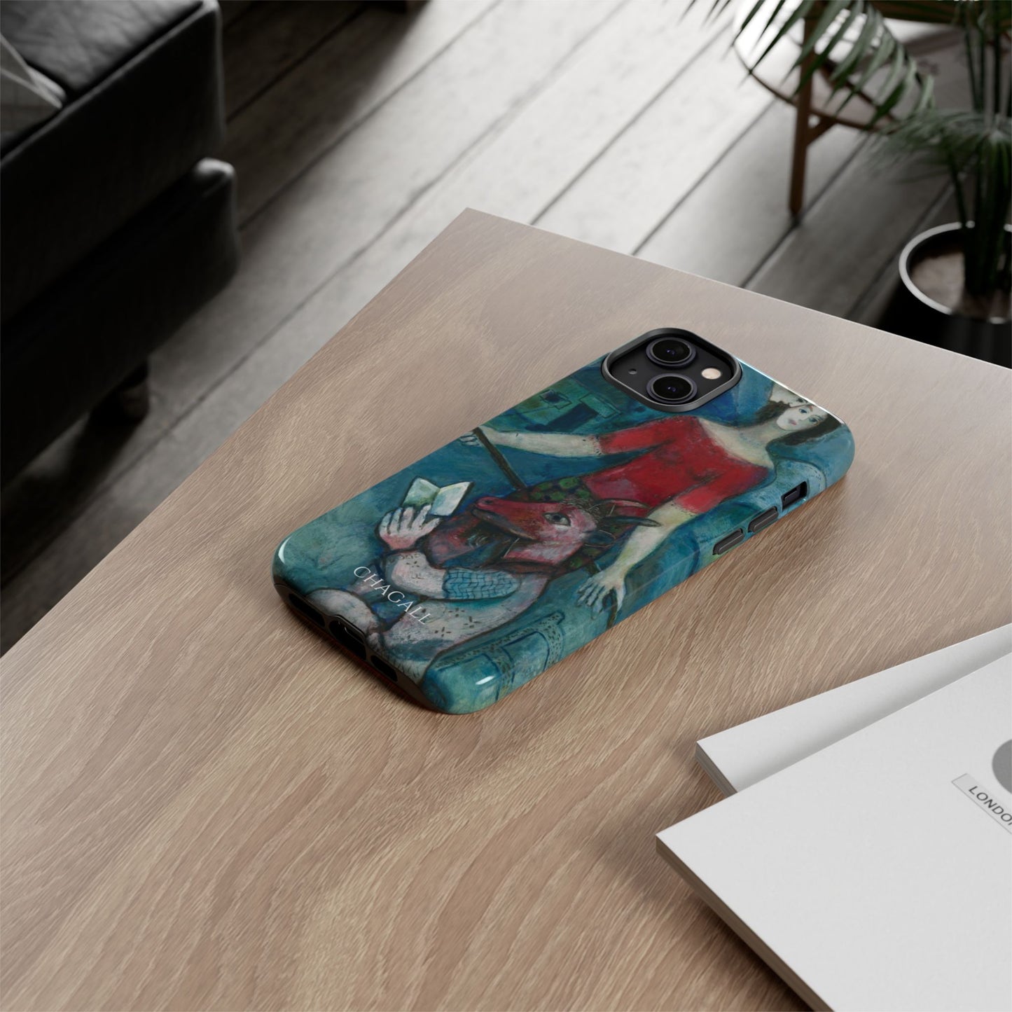 Tough Phone Case for iPhone, Samsung and Google Pixel - Chagall, The Angel and the Reader (1930)