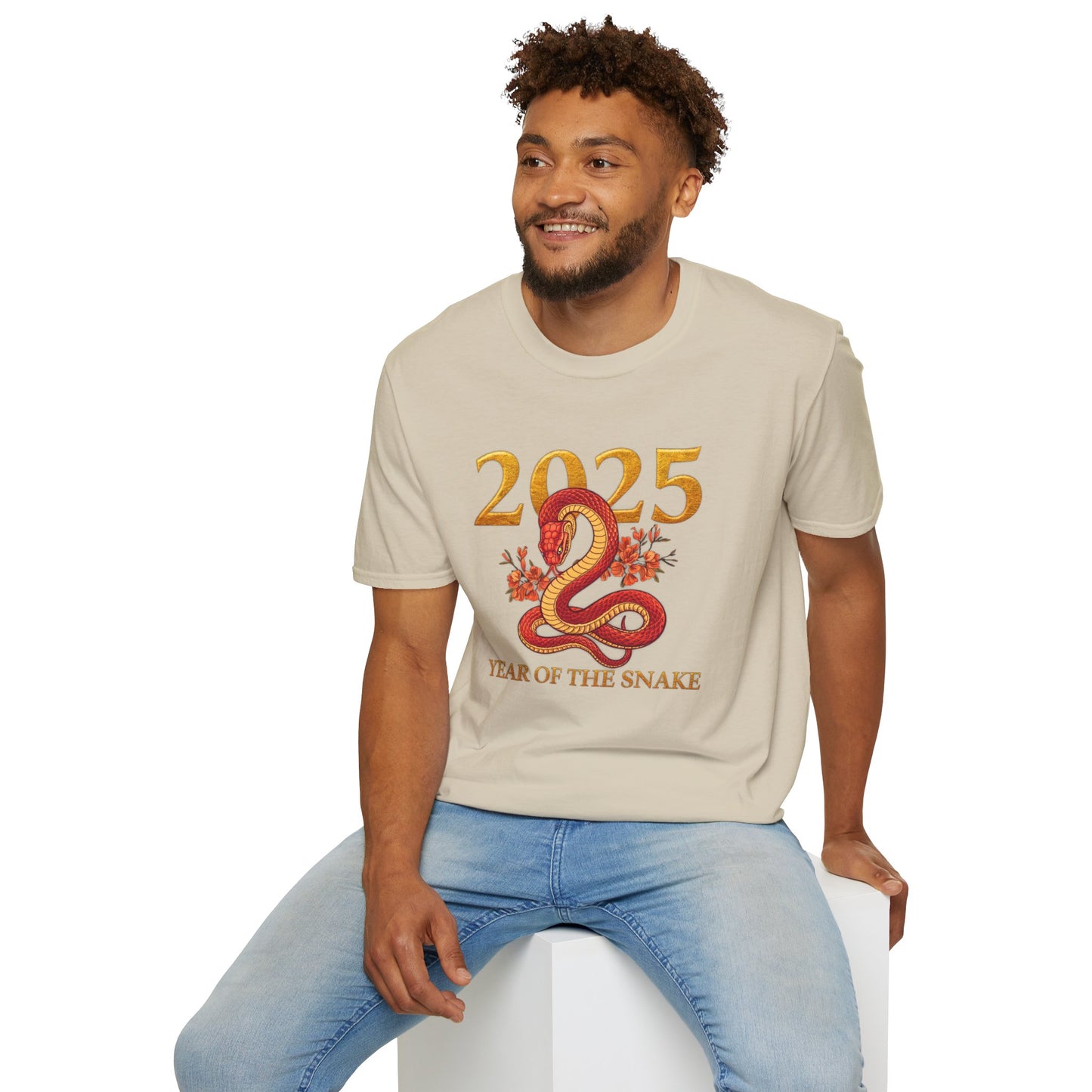 Gildan 64000 Unisex Softstyle Short-sleeve Tee | 2025 Year of the Snake Chinese New Year Design