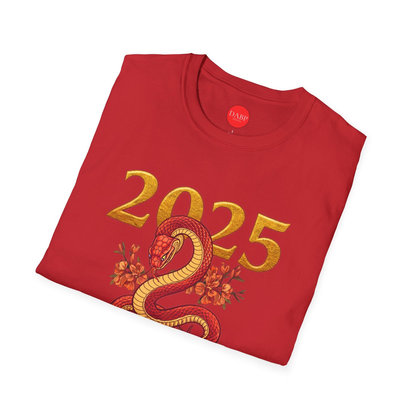 Gildan 64000 Unisex Softstyle Short-sleeve Tee | 2025 Year of the Snake Chinese New Year Design