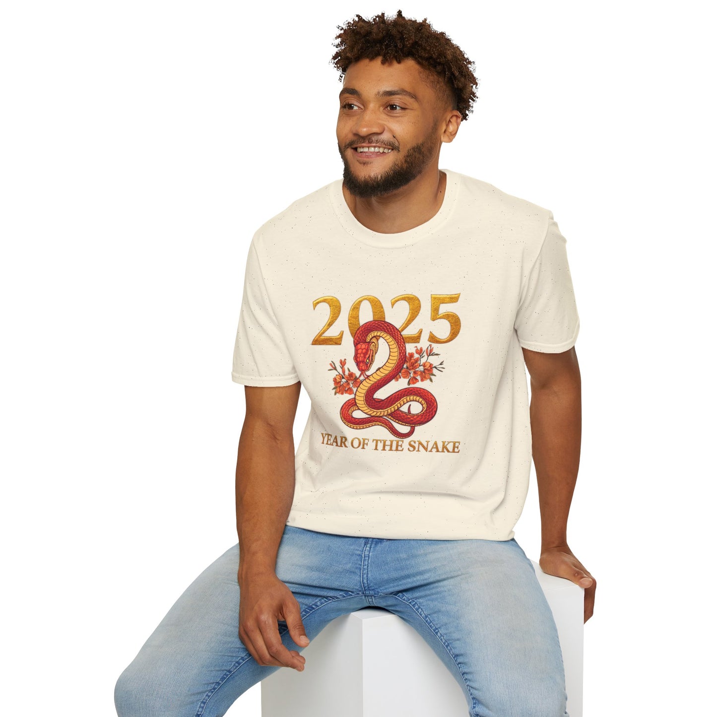 Gildan 64000 Unisex Softstyle Short-sleeve Tee | 2025 Year of the Snake Chinese New Year Design