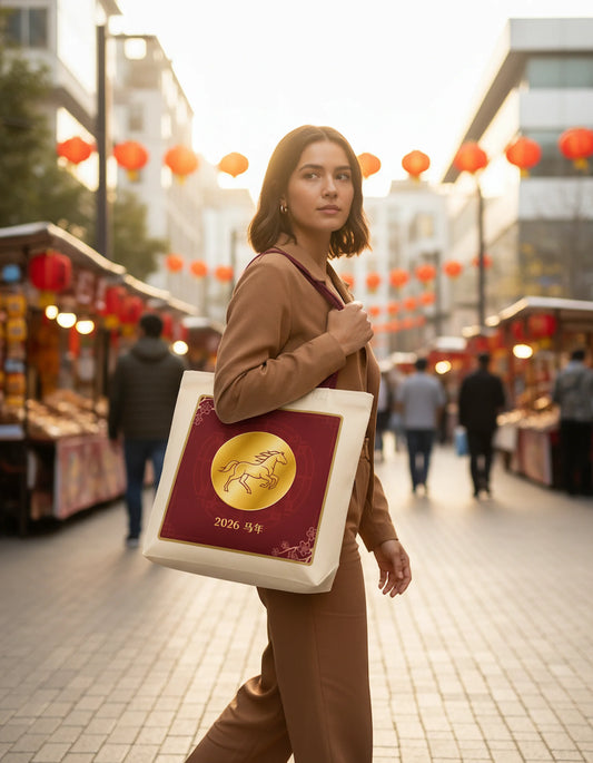 2026 Year of the Horse Lunar New Year Tote Bag (v2)