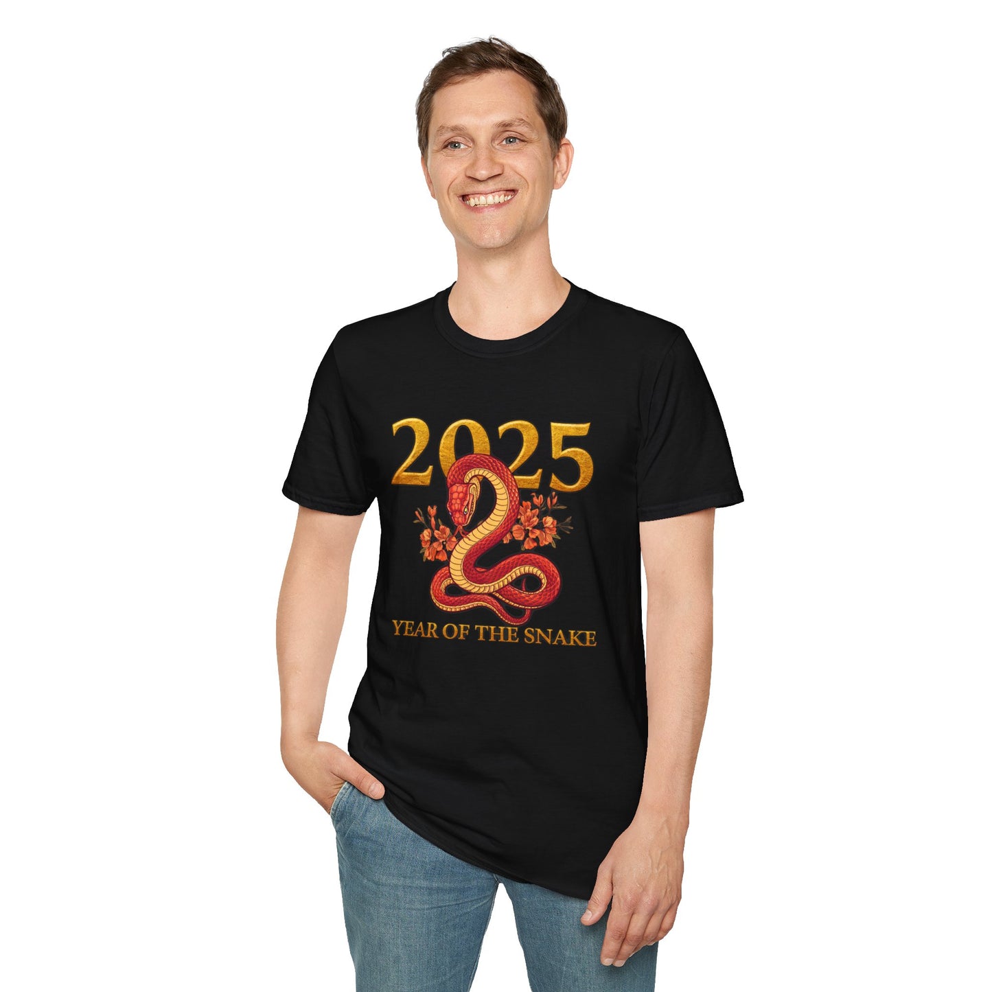 Gildan 64000 Unisex Softstyle Short-sleeve Tee | 2025 Year of the Snake Chinese New Year Design