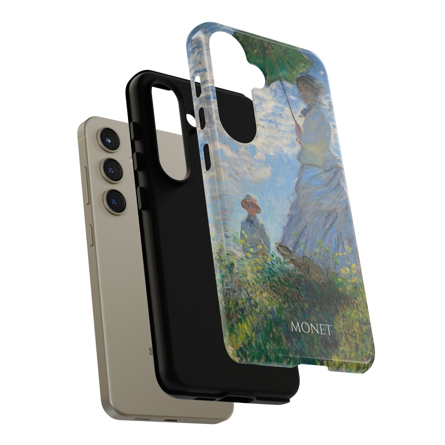 Tough Phone Case for iPhone, Samsung and Google Pixel - Monet, Woman with a Parasol - Madame Monet and Her Son (1875)