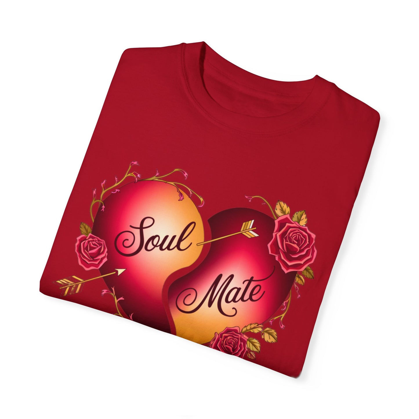 Comfort Colors 1717 Unisex Garment-Dyed T-shirt - "Soul Mate" Couple’s T-Shirts – Romantic Matching Valentine’s Day Gift