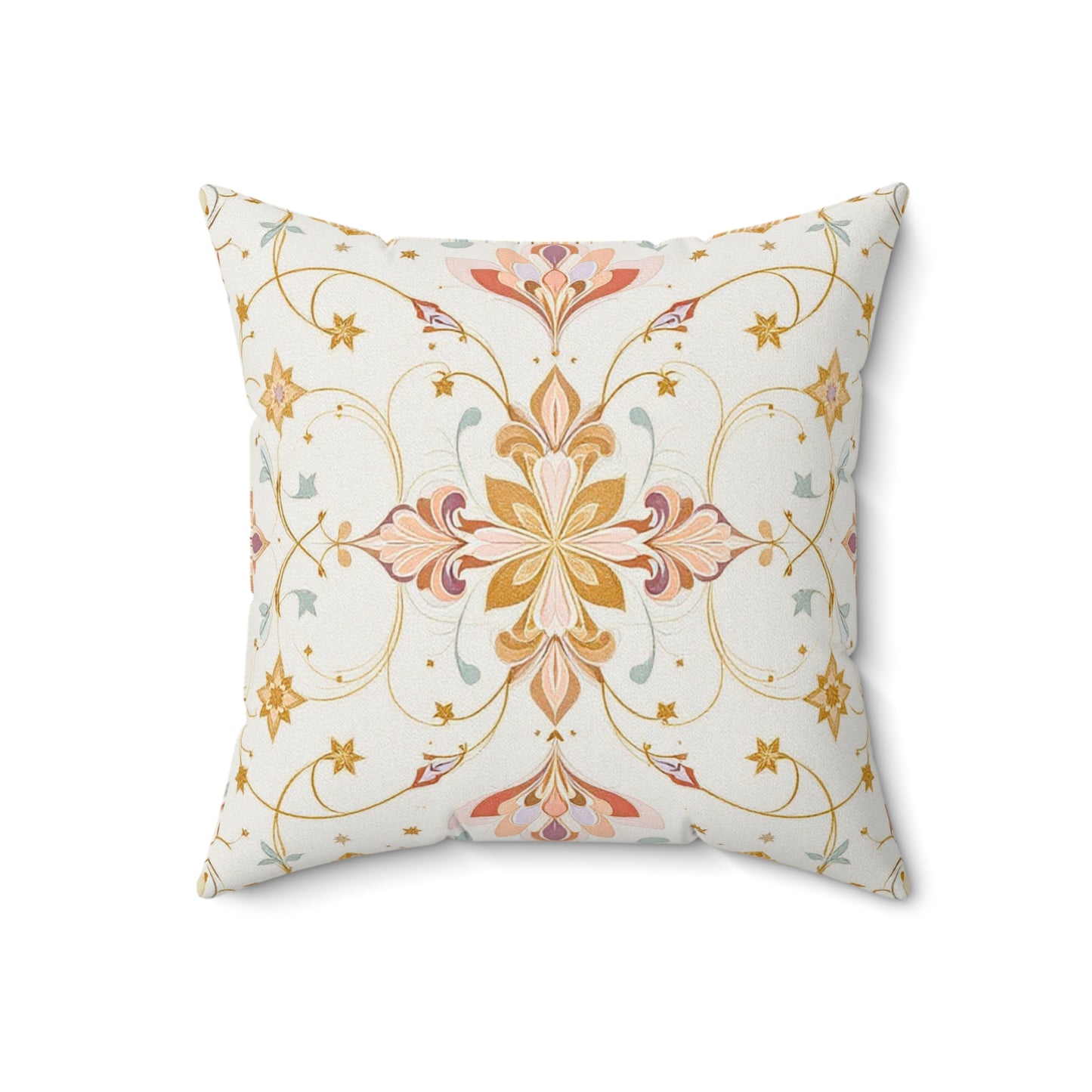 Celestial Elegance – Ornate Pastel Luxe Design Throw Pillow