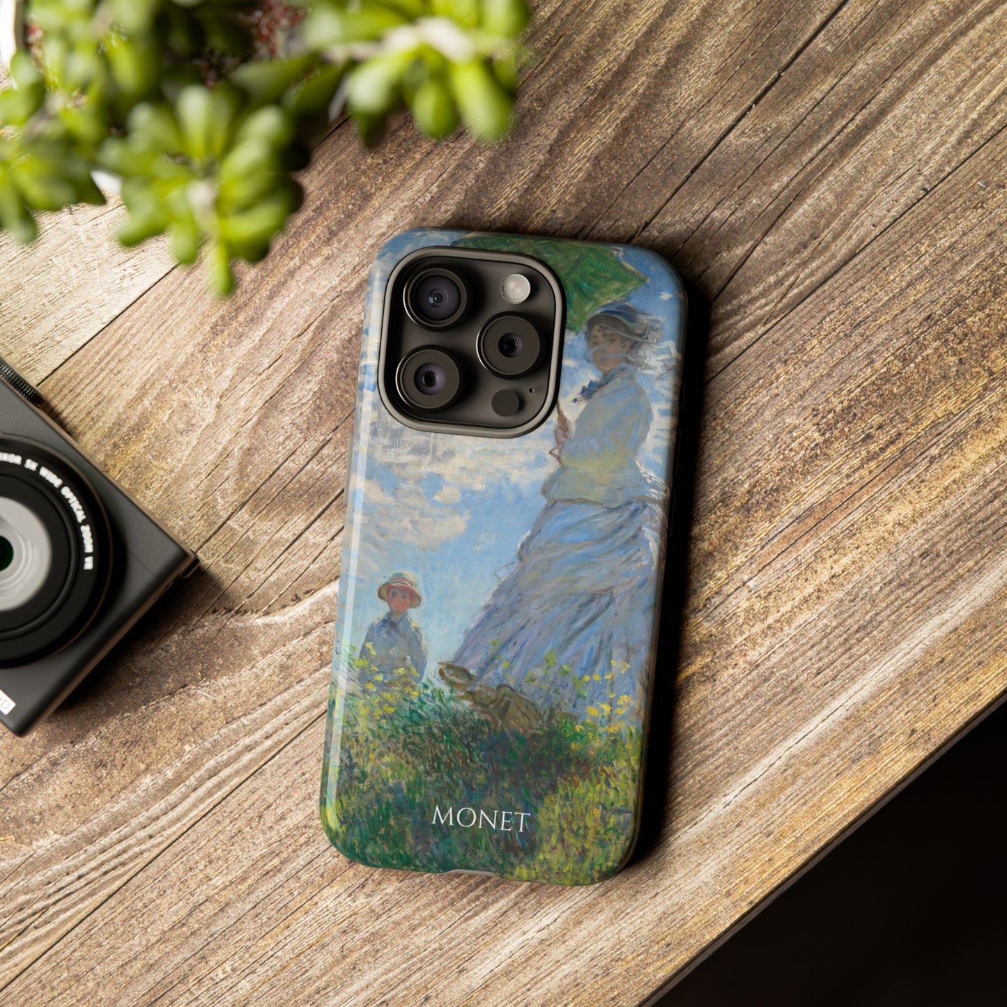 Tough Phone Case for iPhone, Samsung and Google Pixel - Monet, Woman with a Parasol - Madame Monet and Her Son (1875)