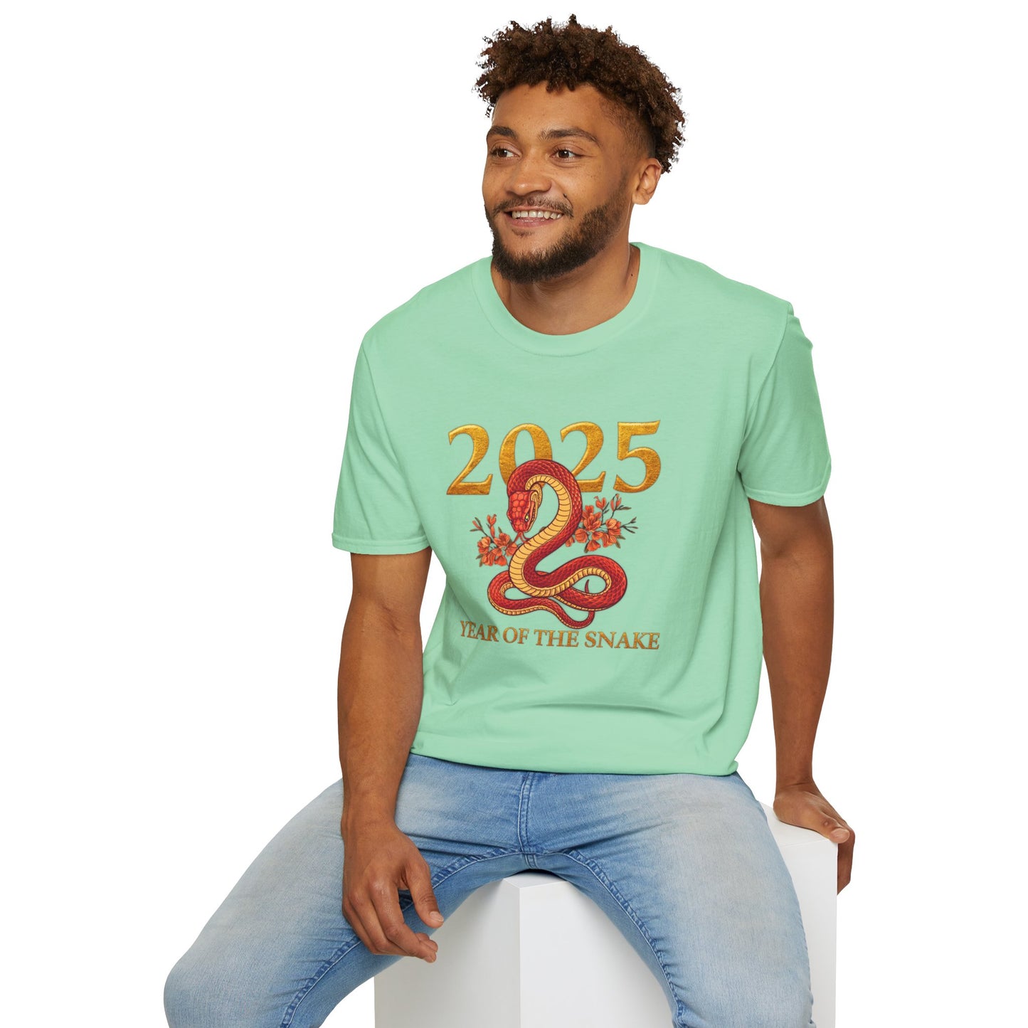 Gildan 64000 Unisex Softstyle Short-sleeve Tee | 2025 Year of the Snake Chinese New Year Design