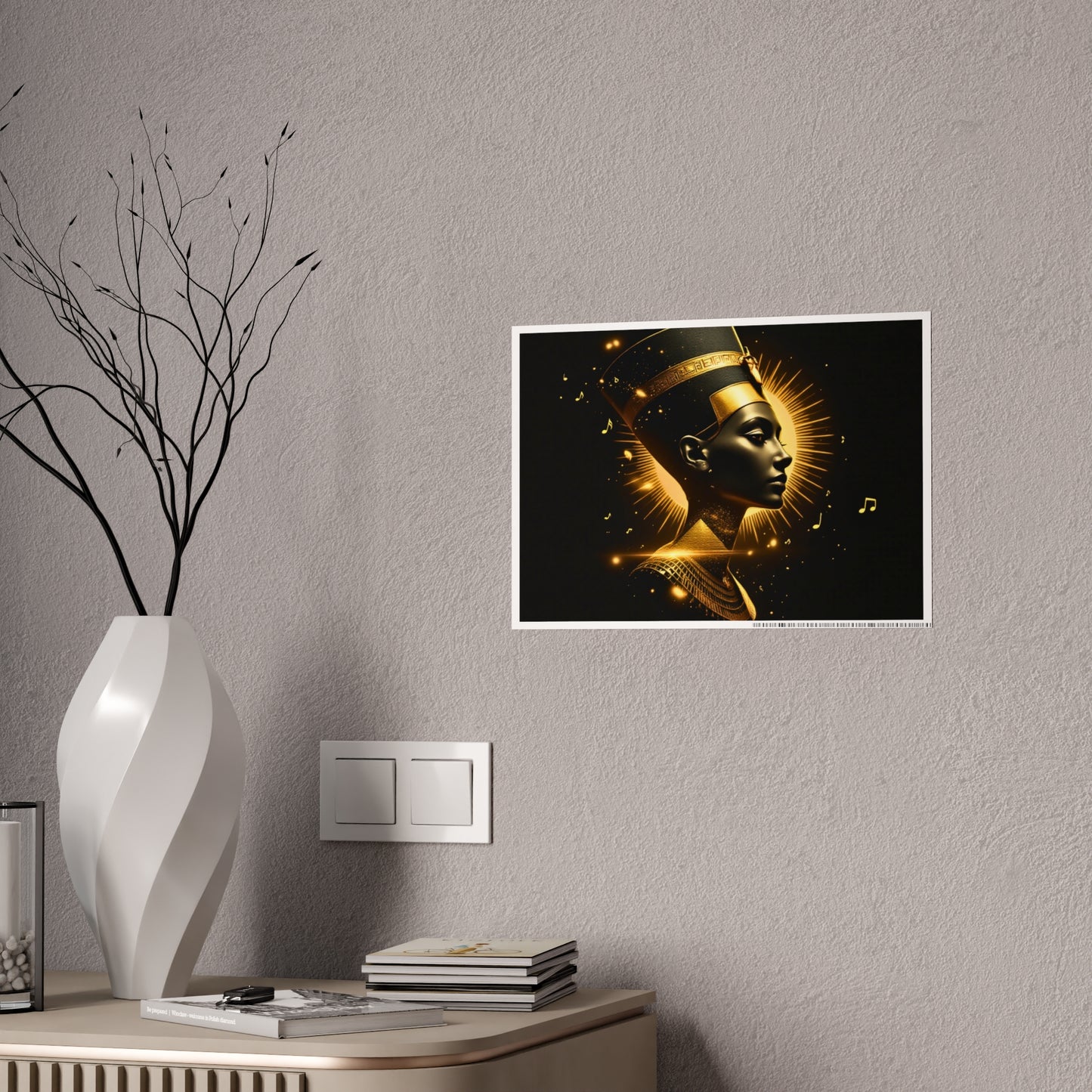 Jazz-Inspired Glossy Poster Art | Nefertiti Reimagined