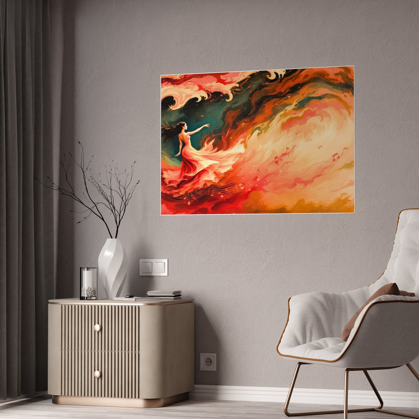 Jazz-Inspired Glossy Poster Art | Flamenco Dream