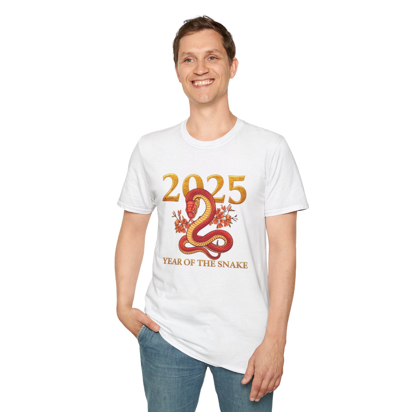 Gildan 64000 Unisex Softstyle Short-sleeve Tee | 2025 Year of the Snake Chinese New Year Design