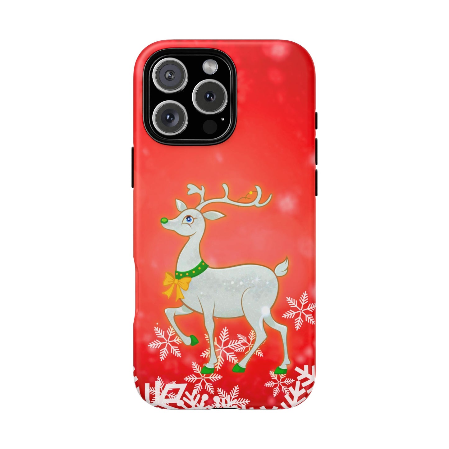 Festive Reindeer No.3 – Santa Hat with Holiday Lights Design for iPhone, Samsung & Google Models