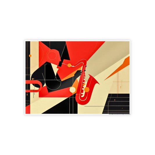Jazz-Inspired Glossy Poster Art | Abstract Donna I