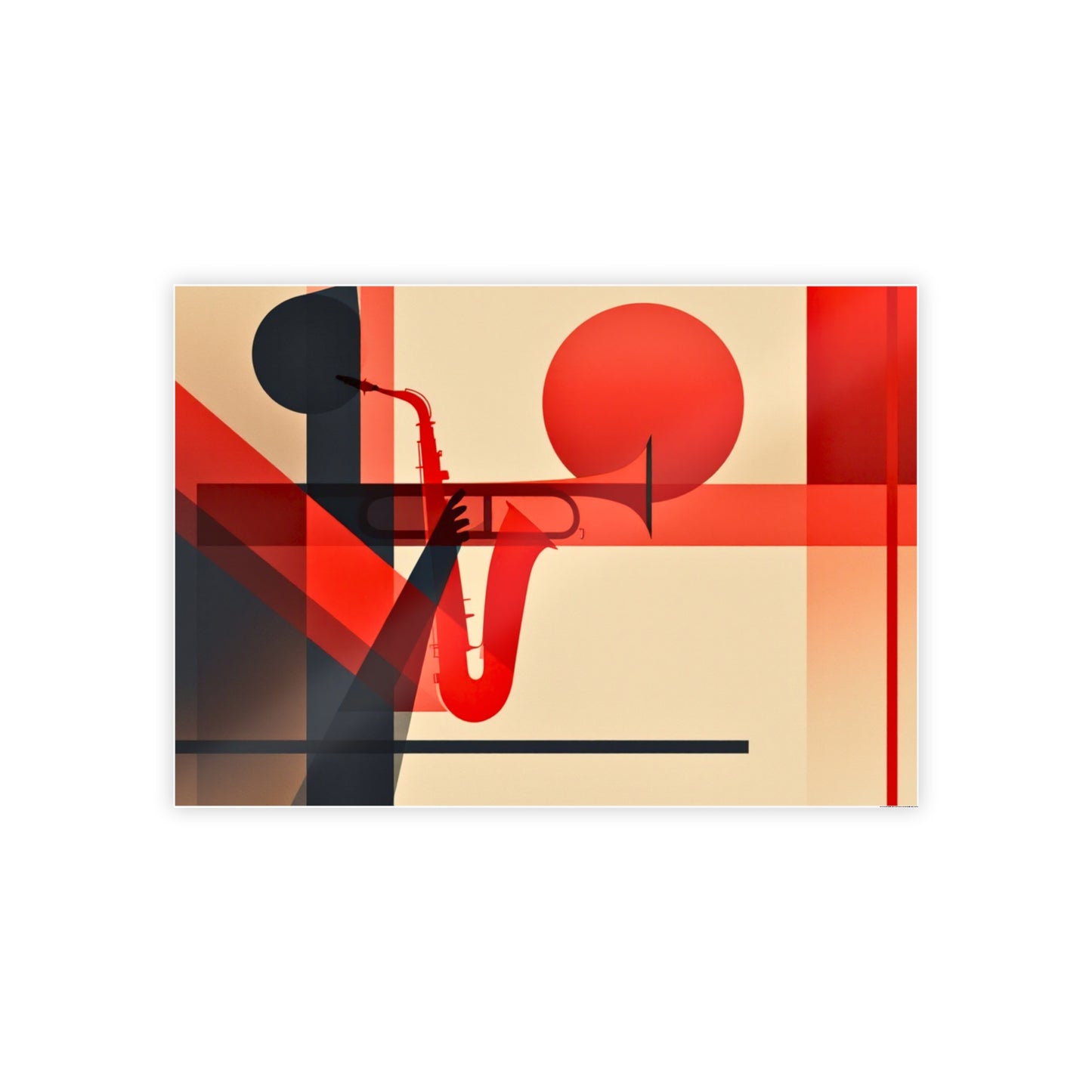 Jazz-Inspired Glossy Poster Art | Abstract Donna II