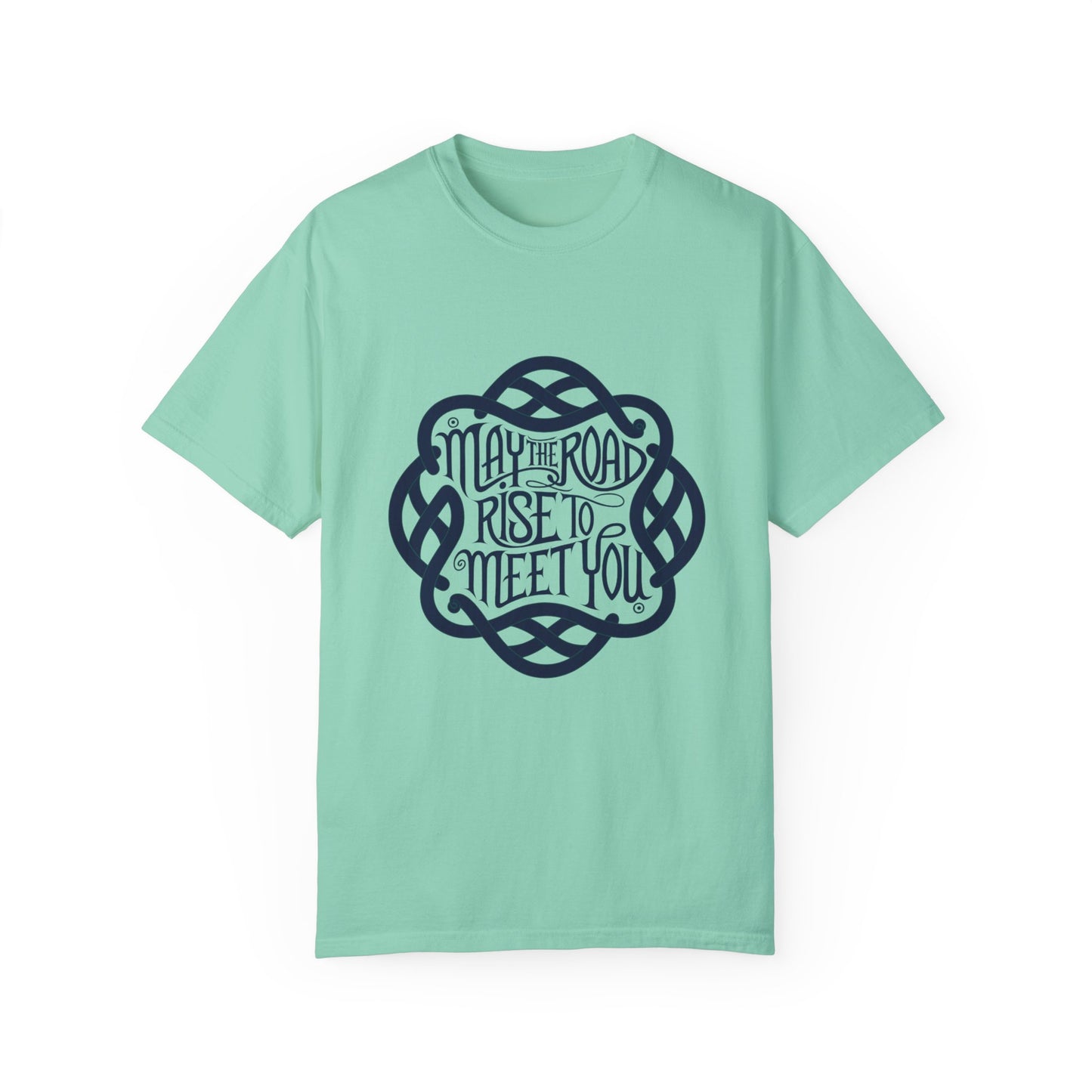 Comfort Colors 1717 Unisex Garment-Dyed T-shirt - May the Road Rise to Meet You – Celtic Knotwork Irish Blessing Tee