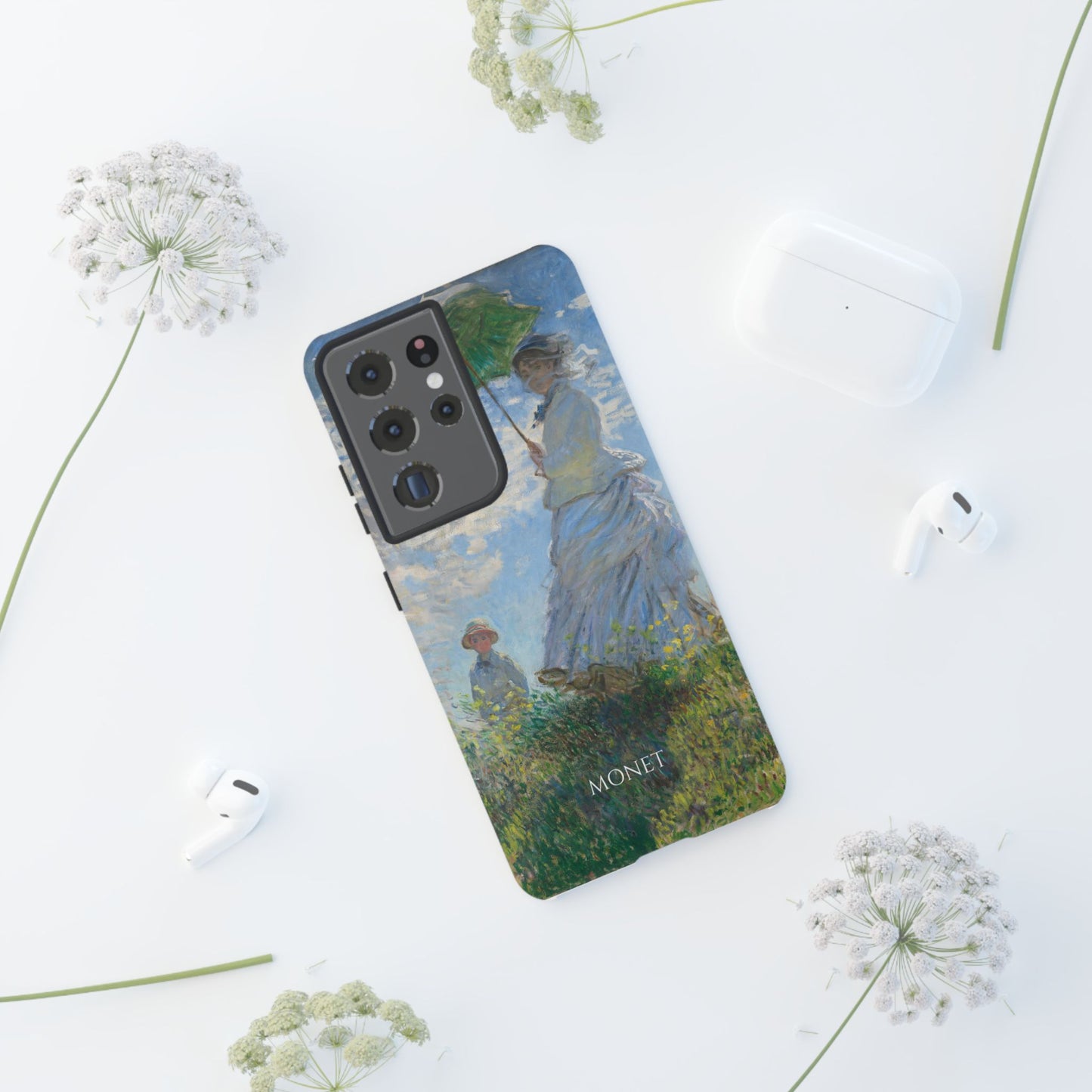 Tough Phone Case for iPhone, Samsung and Google Pixel - Monet, Woman with a Parasol - Madame Monet and Her Son (1875)