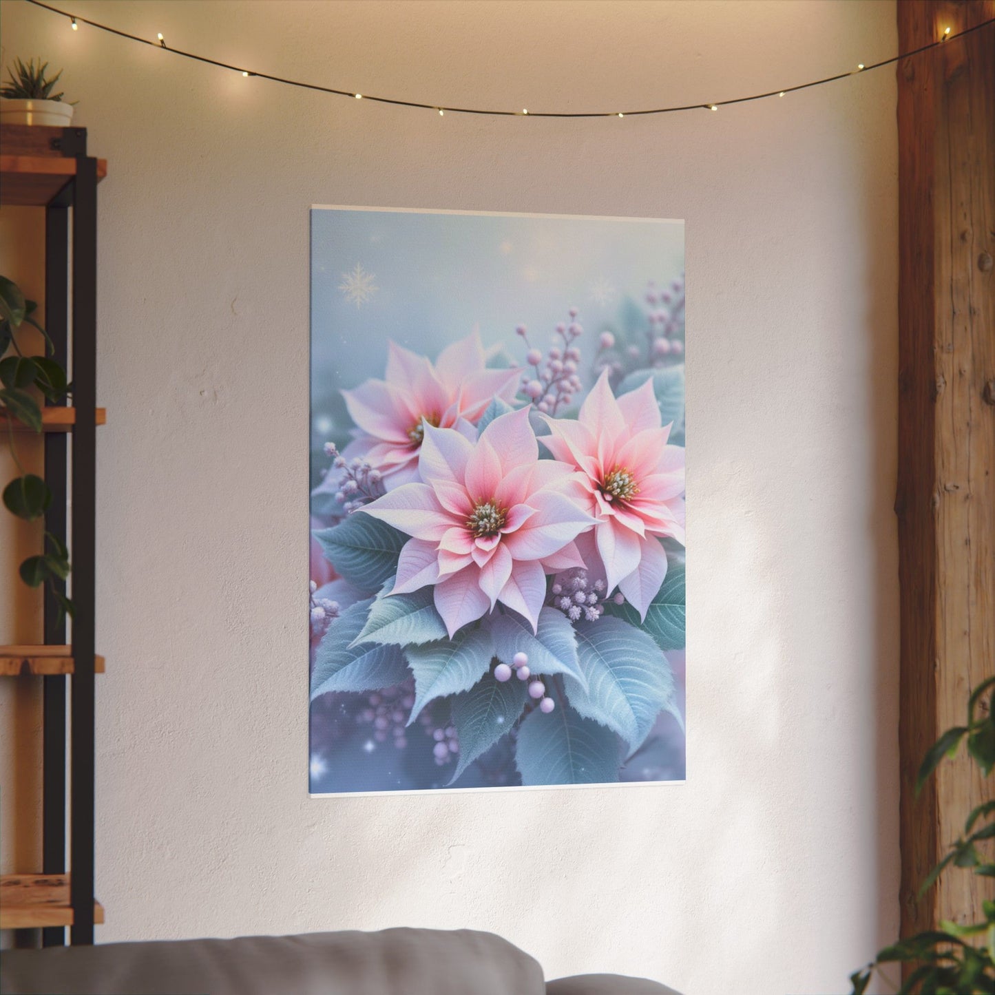 Sérénité hivernale : fleurs givrées dans un pays des merveilles hivernal
