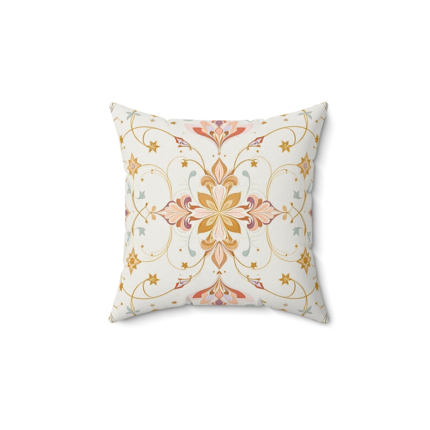 Celestial Elegance – Ornate Pastel Luxe Design Throw Pillow