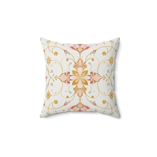 Celestial Elegance – Ornate Pastel Luxe Design Throw Pillow