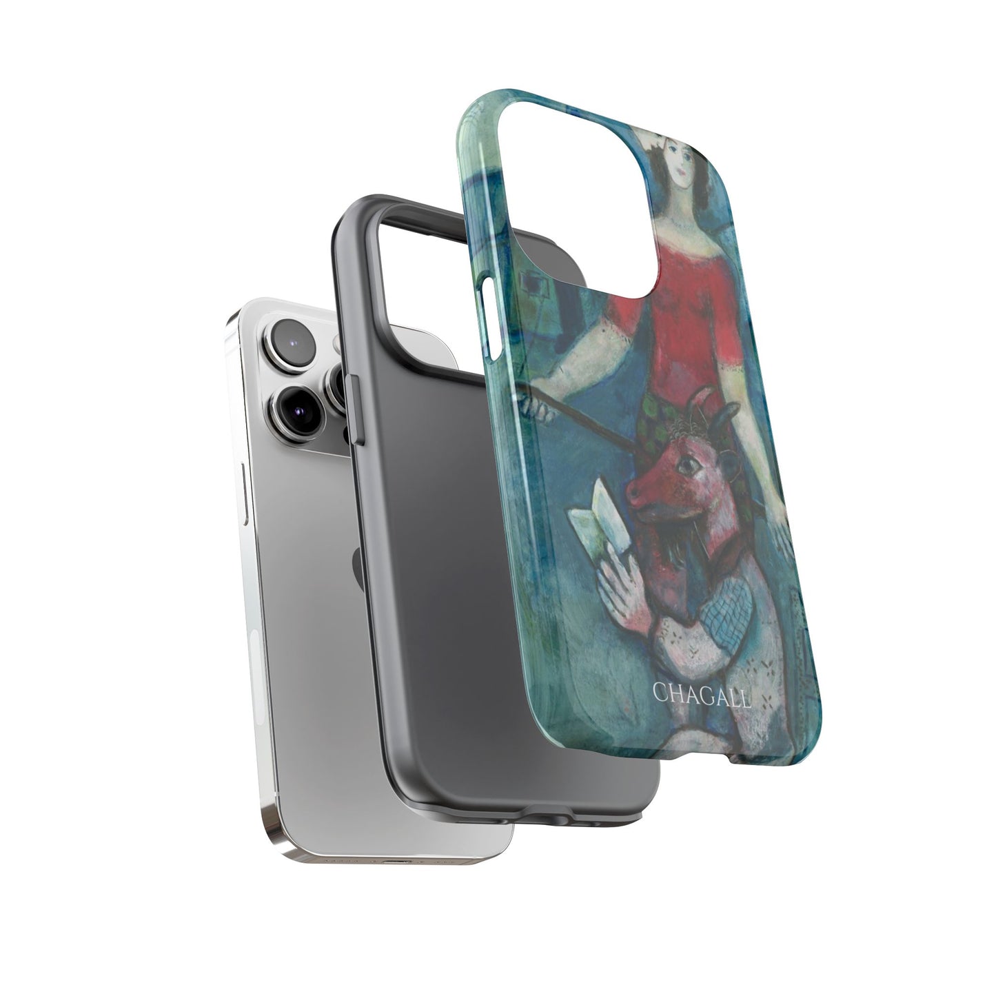 Tough Phone Case for iPhone, Samsung and Google Pixel - Chagall, The Angel and the Reader (1930)
