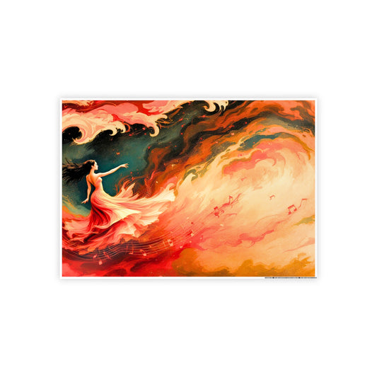 Jazz-Inspired Glossy Poster Art | Flamenco Dream