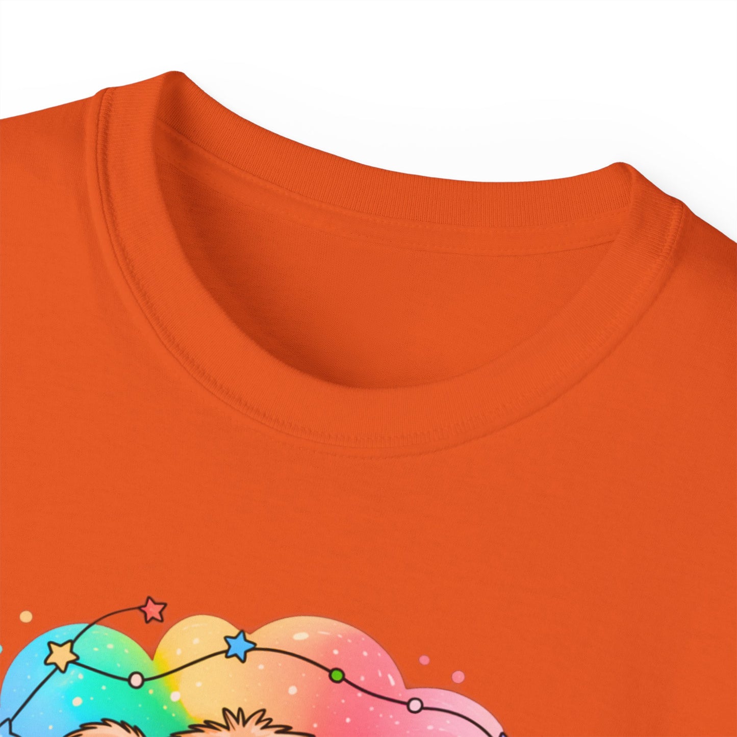 Bearly Awake Teddy Bear Tee | Cute Coffee Bear Wrapped in Rainbow Blanket