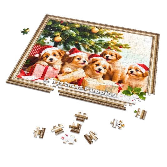 Christmas Puppies Jigsaw Puzzle – A Bundle of Holiday Joy