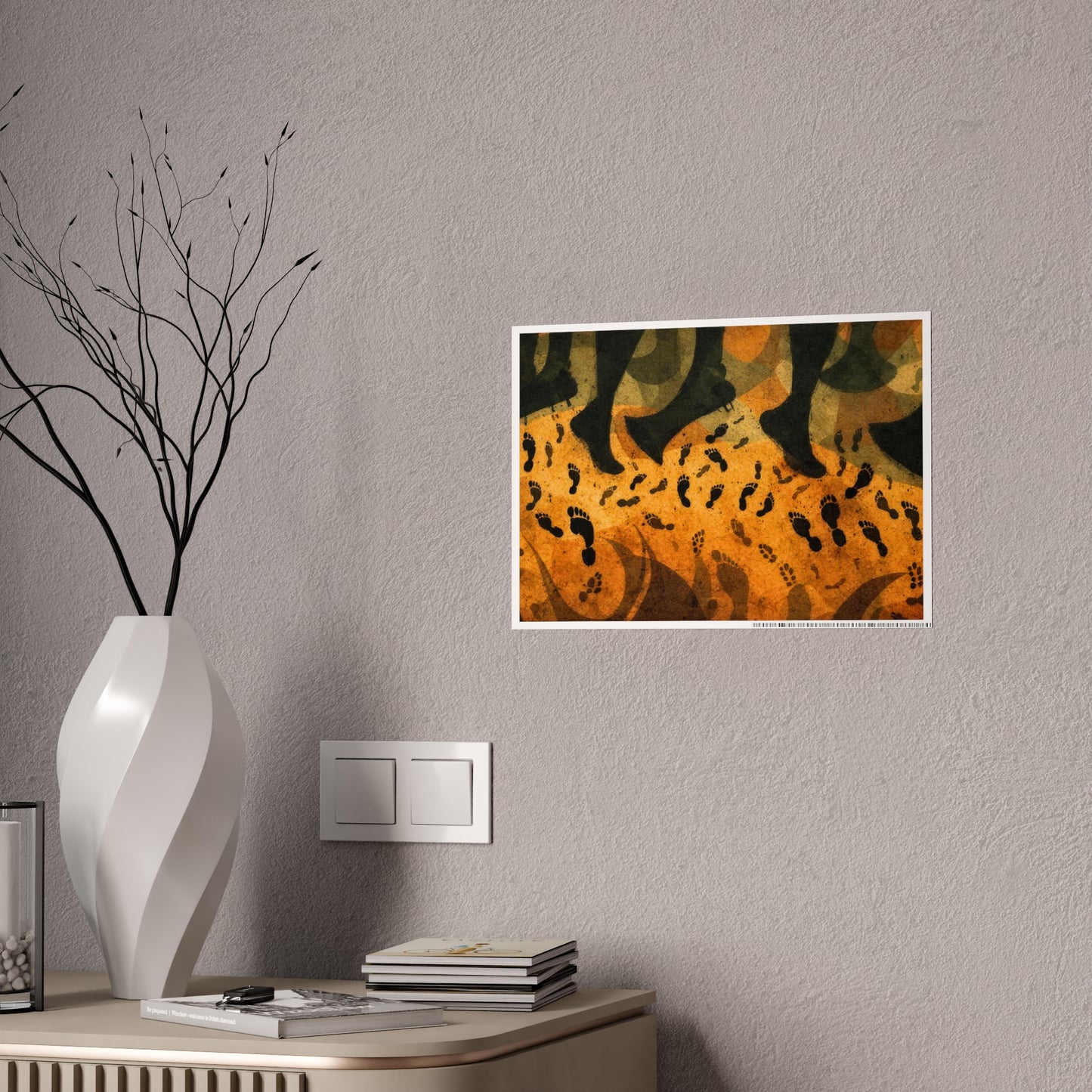 Jazz-Inspired Glossy Poster Art | Footprints in Color