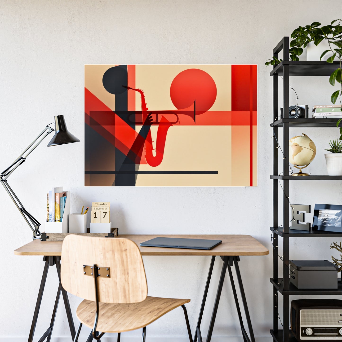Jazz-Inspired Glossy Poster Art | Abstract Donna II
