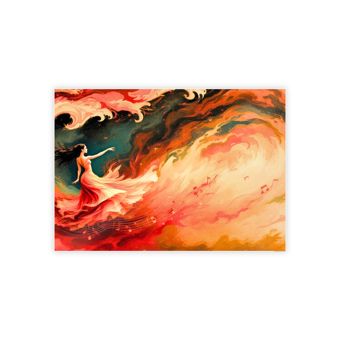 Jazz-Inspired Glossy Poster Art | Flamenco Dream