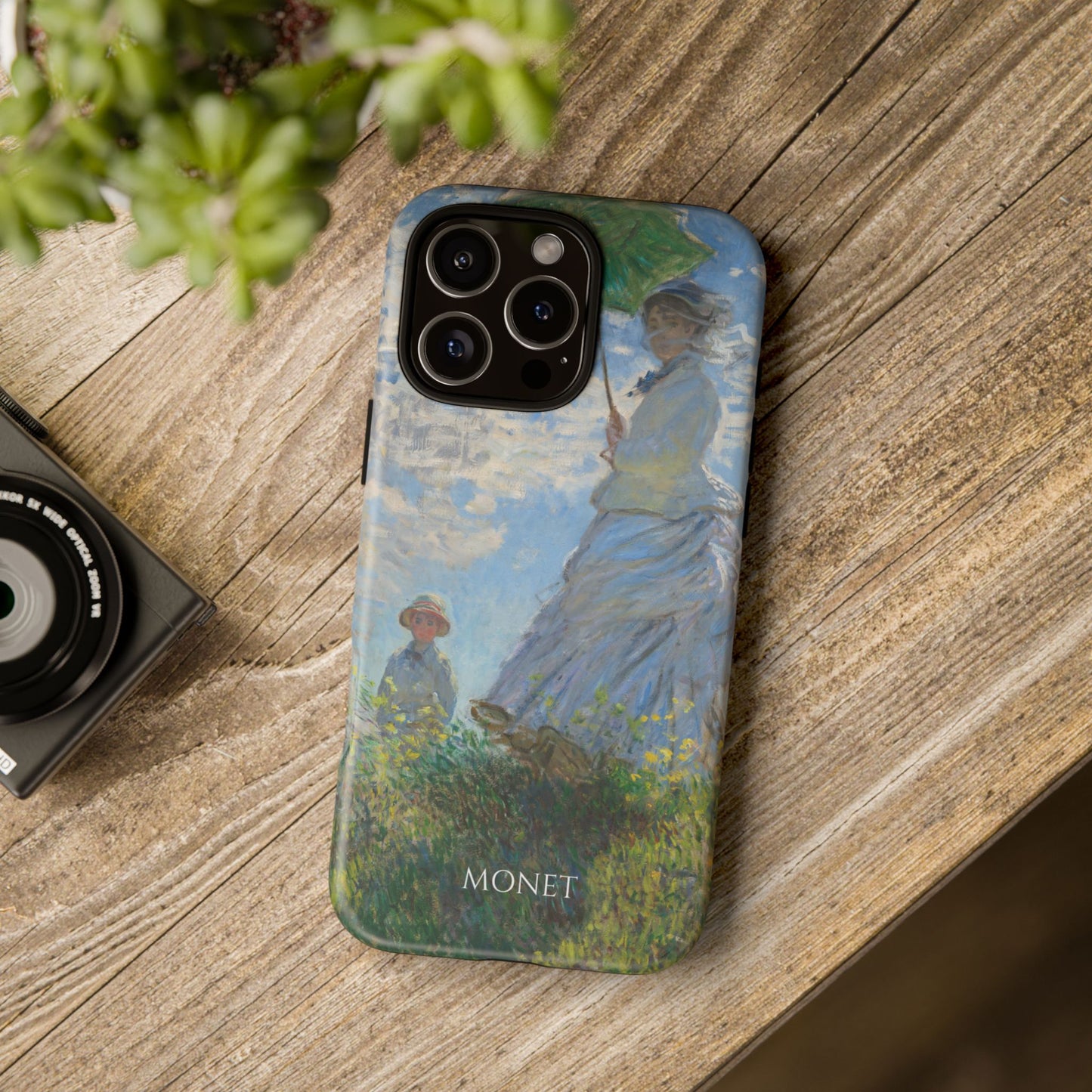 Tough Phone Case for iPhone, Samsung and Google Pixel - Monet, Woman with a Parasol - Madame Monet and Her Son (1875)