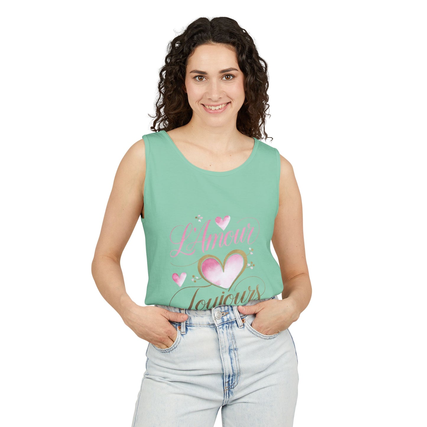 Comfort Colors® 9360 Women's Garment-Dyed Tank Top - L’Amour Toujours – Romantic French Love Design
