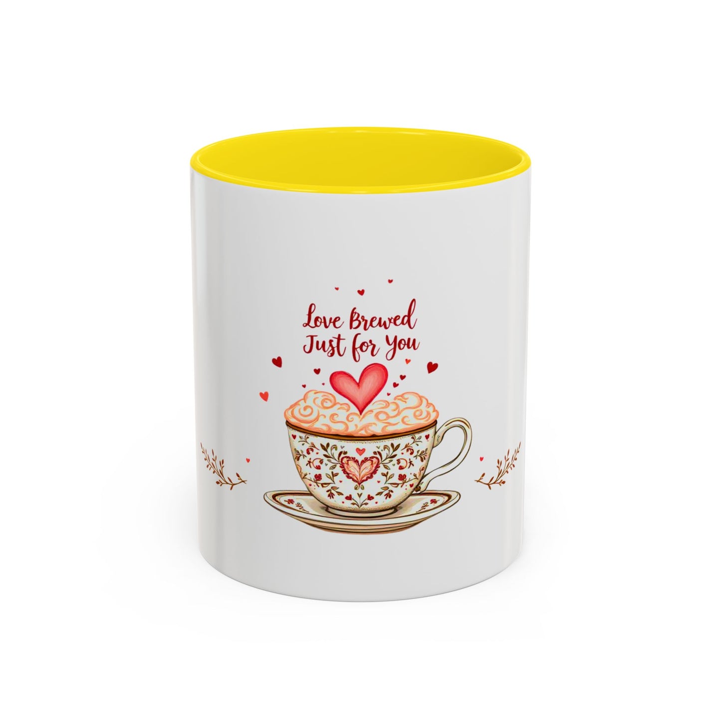 Love Brewed Just for You - Romantic Coffee Mug (11oz, 15oz)