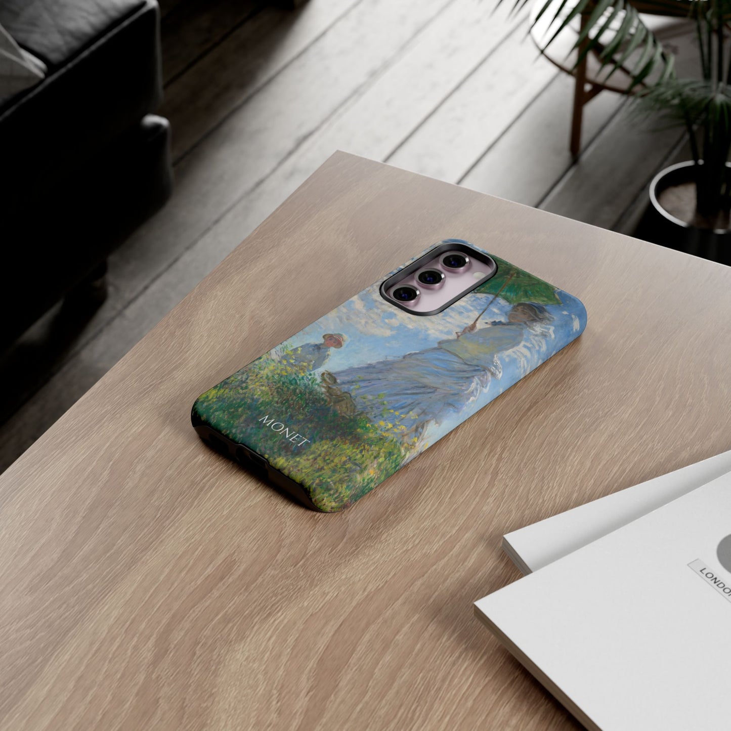 Tough Phone Case for iPhone, Samsung and Google Pixel - Monet, Woman with a Parasol - Madame Monet and Her Son (1875)
