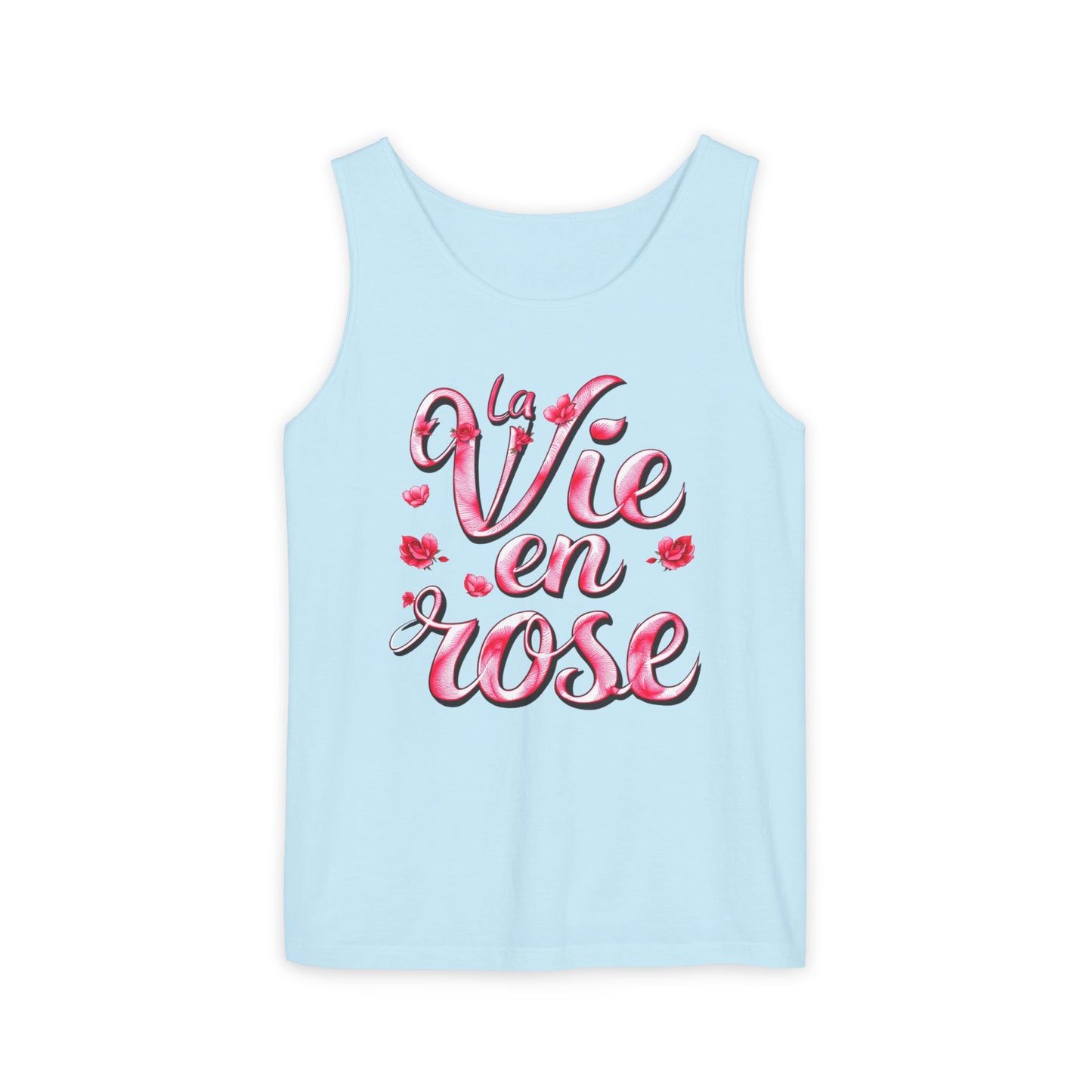 Comfort Colors® 9360 Women's Garment-Dyed Tank Top - La Vie en Rose Romantic & Stylish Design