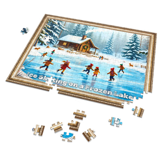 Winter Ice Skating Jigsaw Puzzle – A Cozy Holiday Retreat