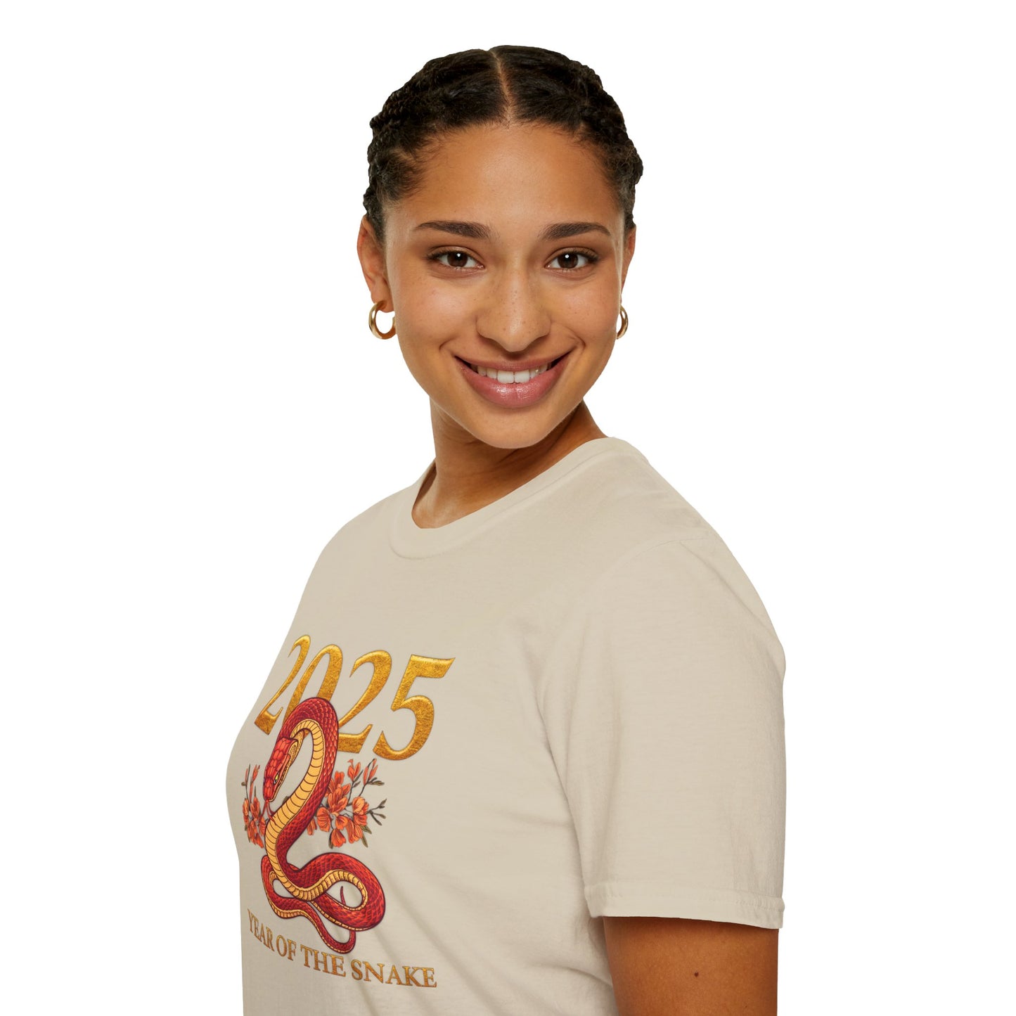 Gildan 64000 Unisex Softstyle Short-sleeve Tee | 2025 Year of the Snake Chinese New Year Design