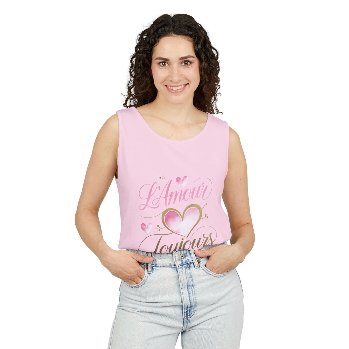 Comfort Colors® 9360 Women's Garment-Dyed Tank Top - L’Amour Toujours – Romantic French Love Design