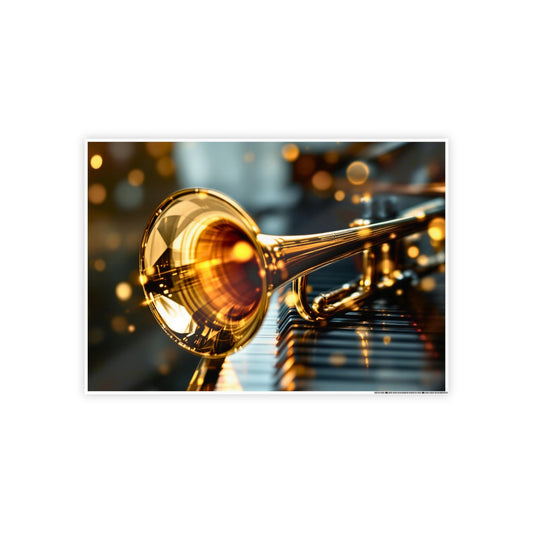 Jazz-Inspired Glossy Poster Art | Valentine Echoes II