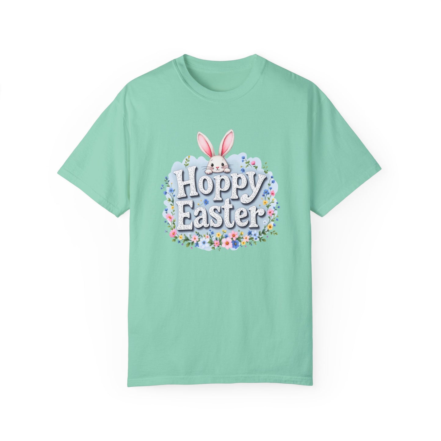 Comfort Colors 1717 Unisex Garment-Dyed T-shirt - Hoppy Easter Bunny Peek