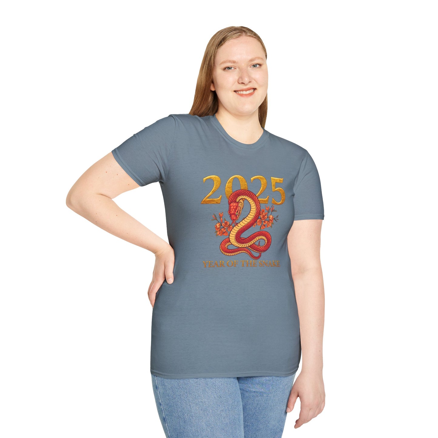 Gildan 64000 Unisex Softstyle Short-sleeve Tee | 2025 Year of the Snake Chinese New Year Design