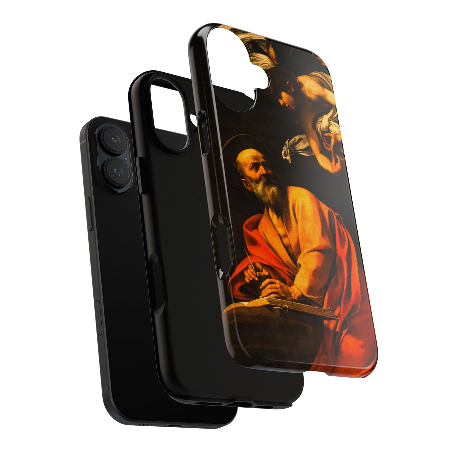 Tough Phone Case for iPhone, Samsung and Google Pixel - Caravaggio, Inspiration of St. Matthew (1602)