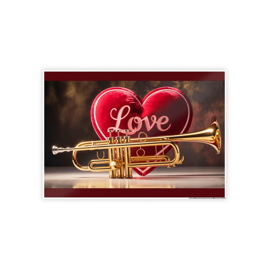 Jazz-Inspired Glossy Poster Art | Valentine Echoes I