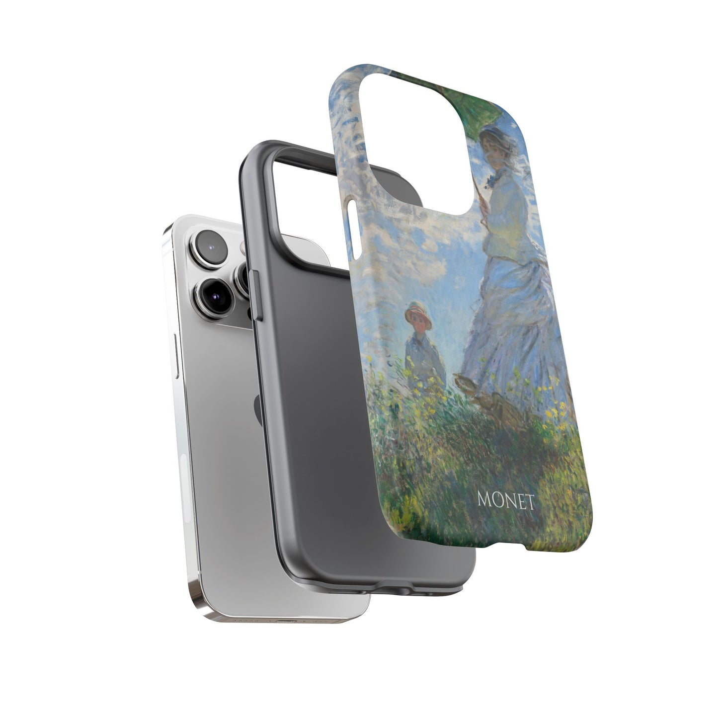 Tough Phone Case for iPhone, Samsung and Google Pixel - Monet, Woman with a Parasol - Madame Monet and Her Son (1875)