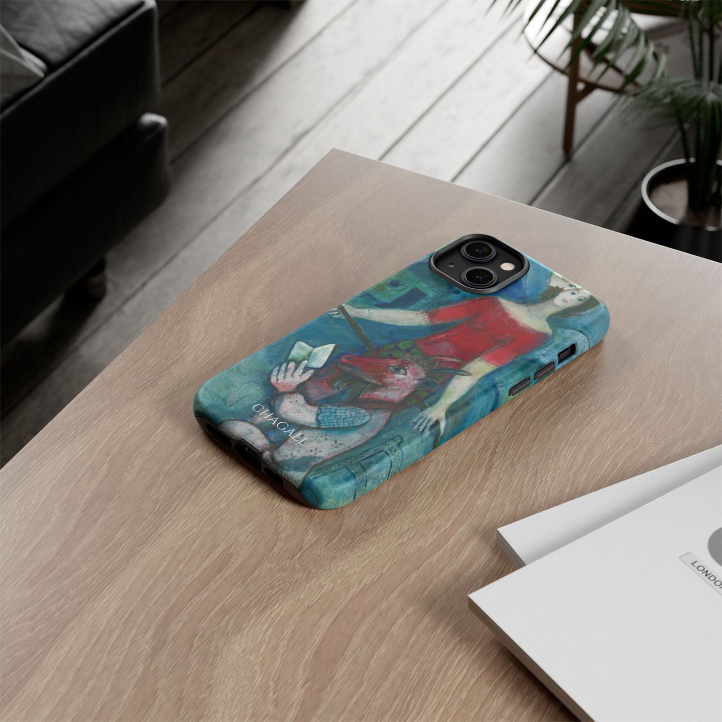 Tough Phone Case for iPhone, Samsung and Google Pixel - Chagall, The Angel and the Reader (1930)