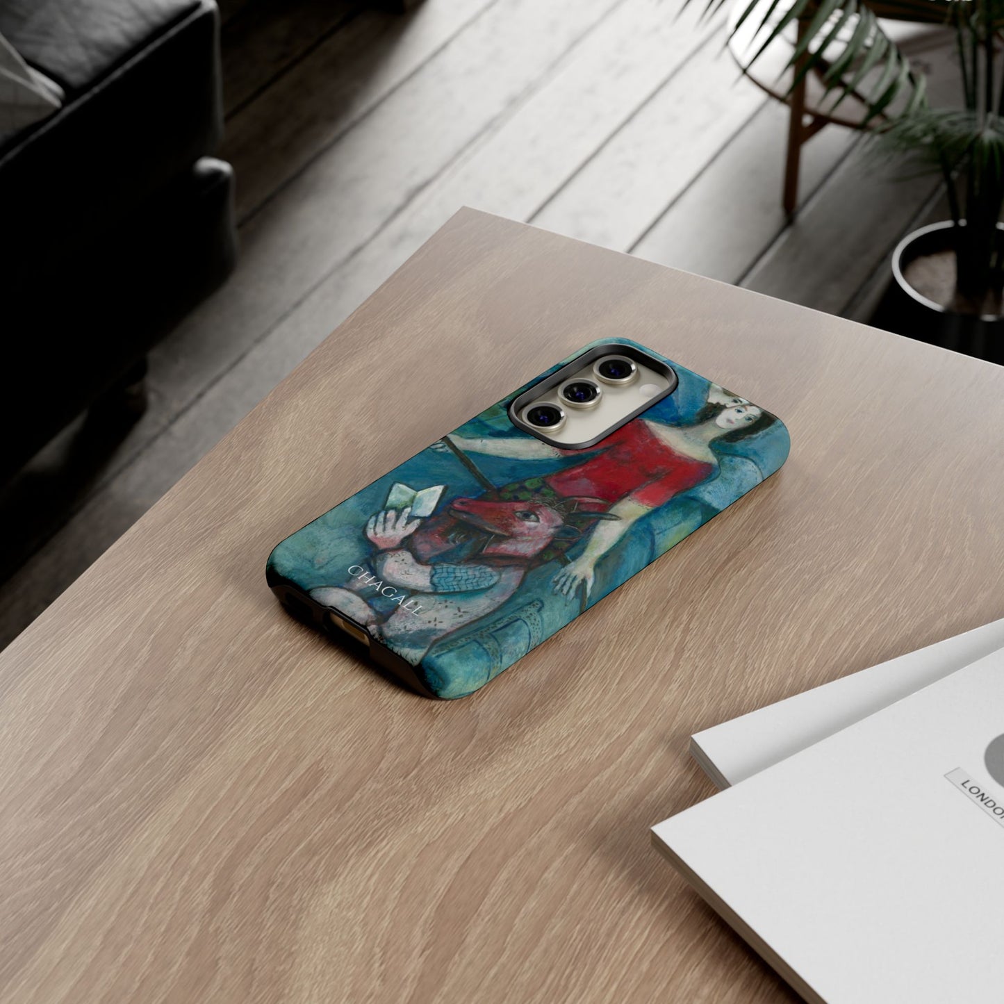 Tough Phone Case for iPhone, Samsung and Google Pixel - Chagall, The Angel and the Reader (1930)