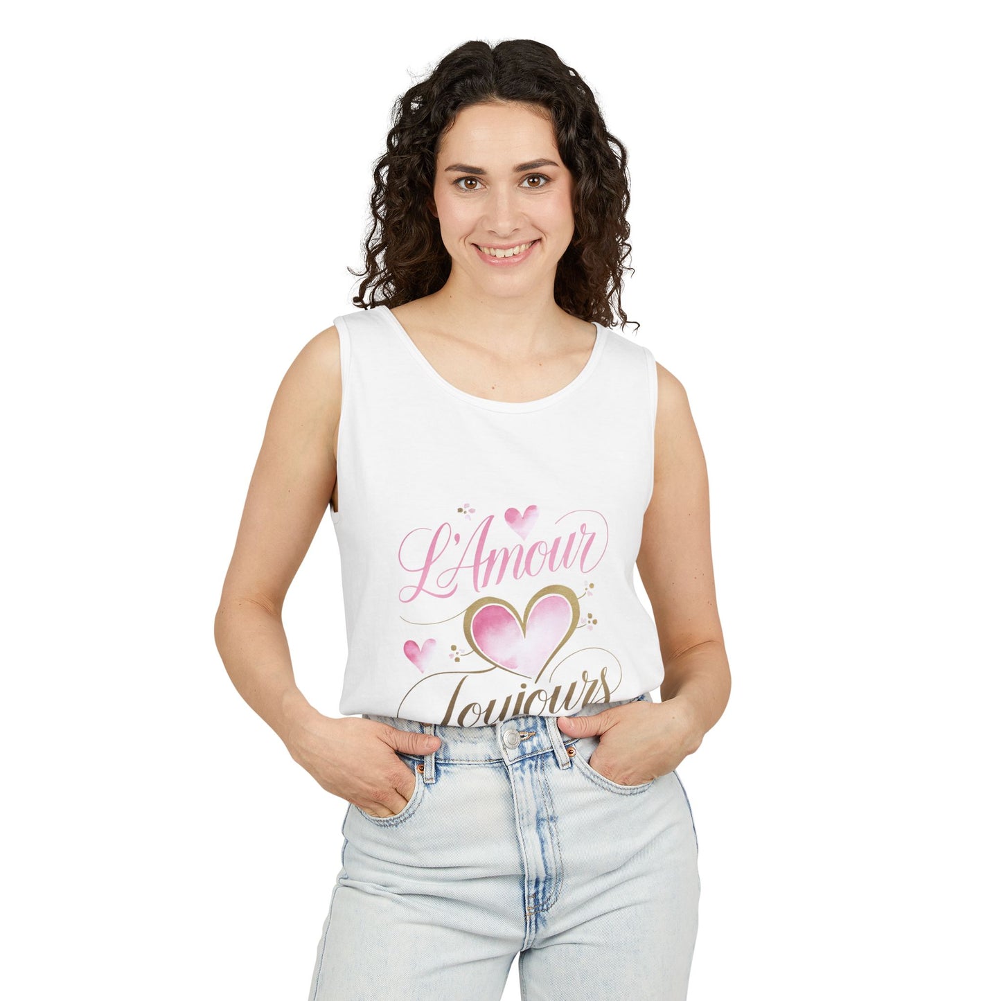 Comfort Colors® 9360 Women's Garment-Dyed Tank Top - L’Amour Toujours – Romantic French Love Design