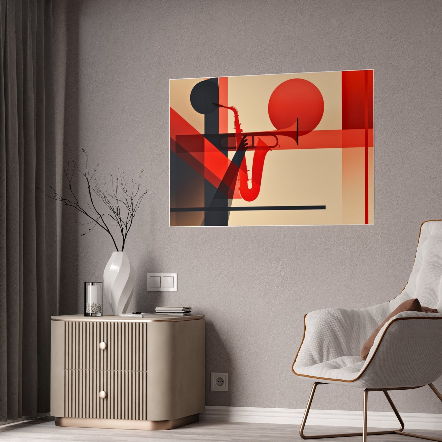 Jazz-Inspired Glossy Poster Art | Abstract Donna II