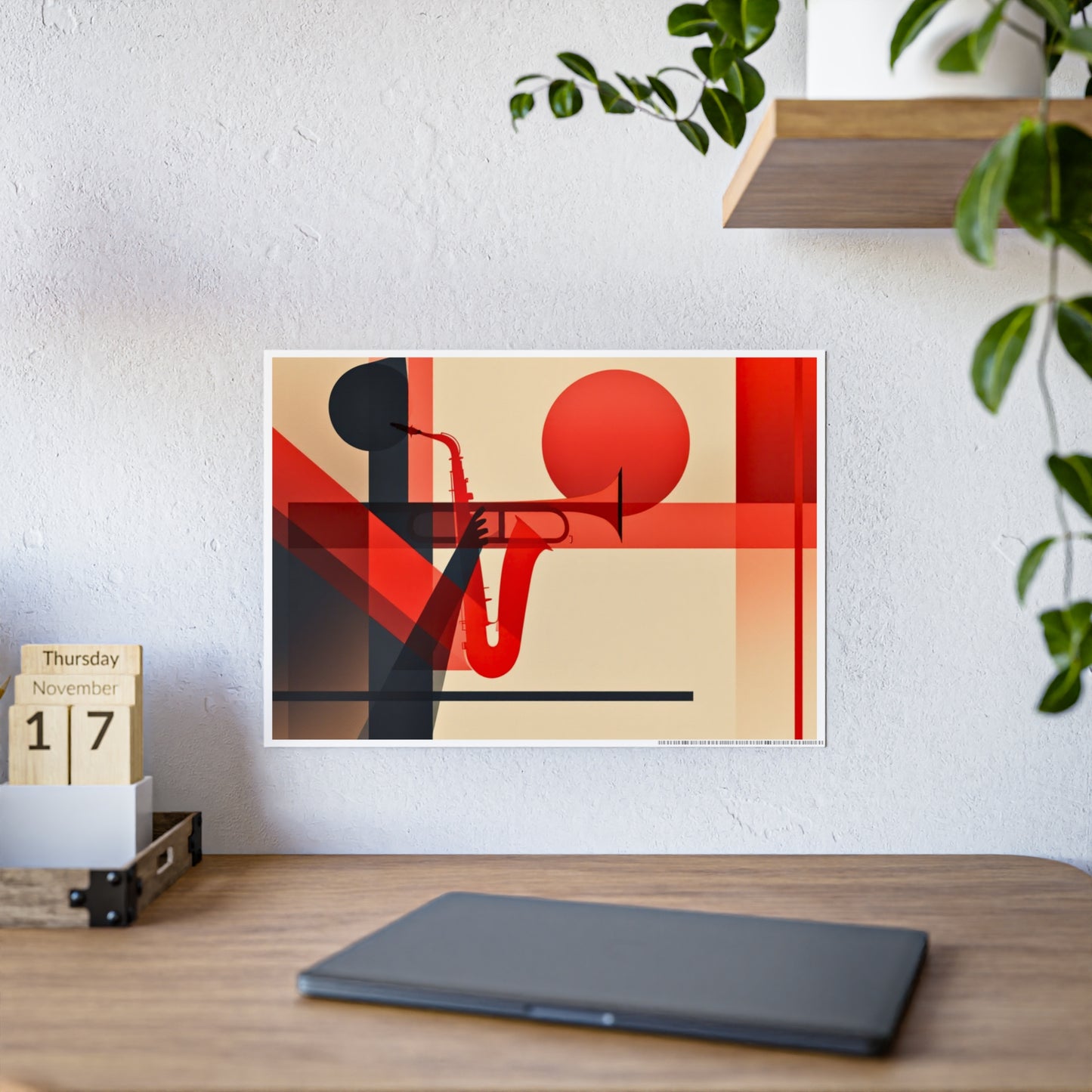 Jazz-Inspired Glossy Poster Art | Abstract Donna II